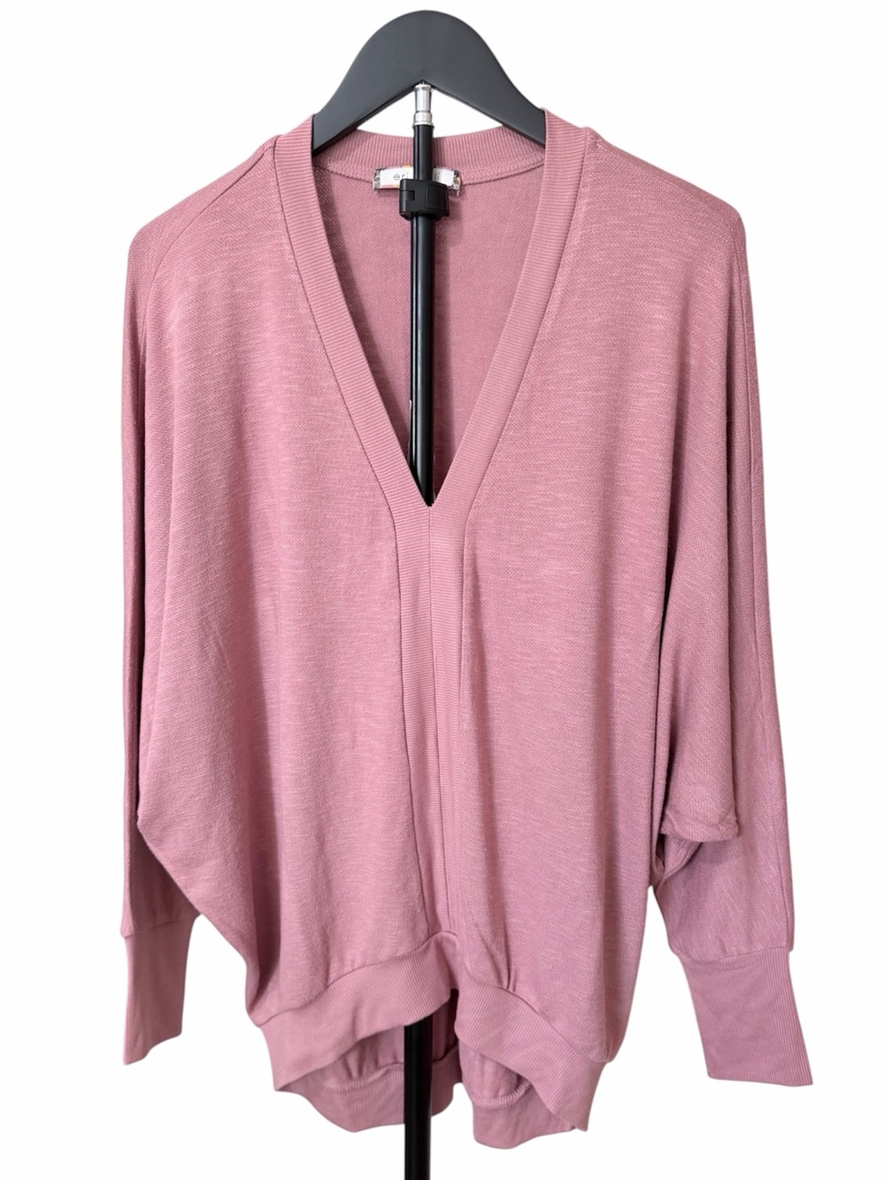 Anthropologie Deep-V Ribbed Top by Eri + Ali